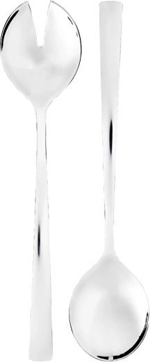 Future juego de dos cucharas para ensalada de acero inoxidable
