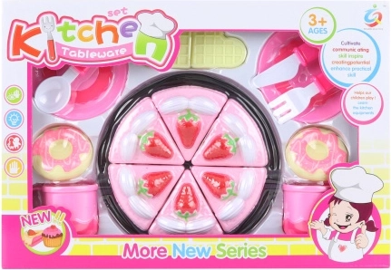 Set para cortar tarta con vajilla para niños