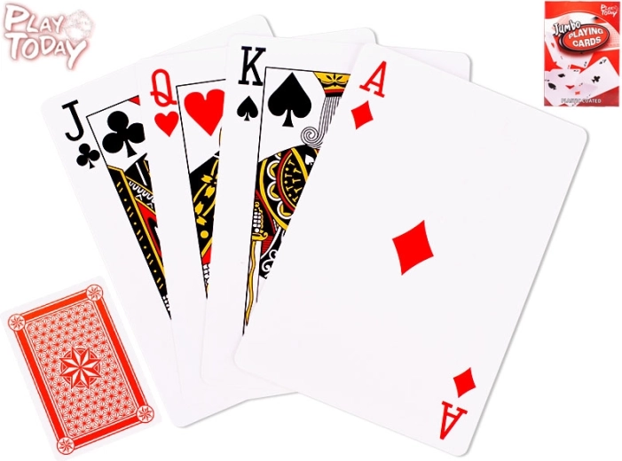 Cartas de juego jumbo PLAY TODAY – extra grandes 17 cm
