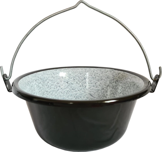 Caldero de servicio 0,8 l esmaltado negro