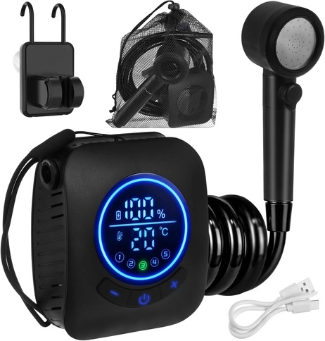 Pantalla LED: temperatura del agua y nivel de carga bajo control