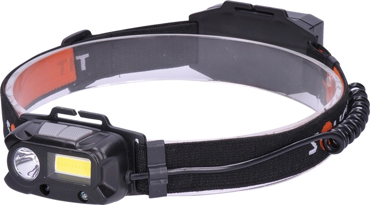 Linterna frontal LED recargable Solight 3 W + COB, 150 + 60 lm, Li-Ion - 1 unidad
