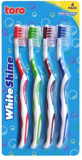 Set de cepillos de dientes 4 uds. – colores variados, 19 cm