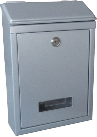 Buzón gris 210 × 300 × 60 mm de acero galvanizado