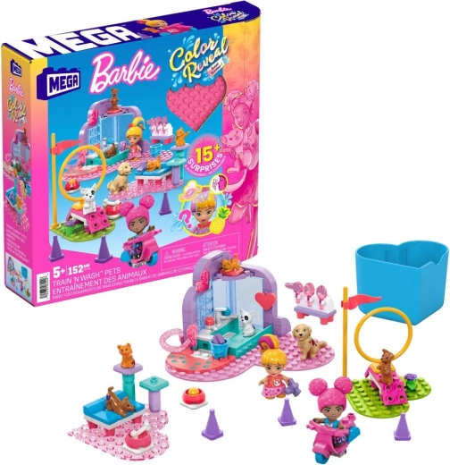 Kit de construcción MEGA Barbie Color Reveal - Entrenamiento y cuidado de animalitos