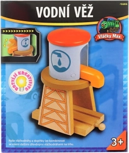 Max trenecitos torre de agua para vía de tren de madera