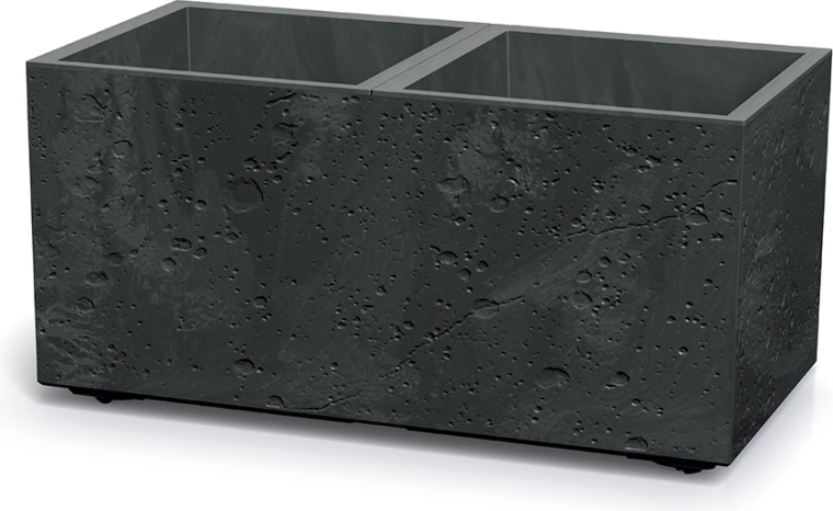 Macetero rectangular con efecto de hormigón 77 cm – Prosperplast Sierra