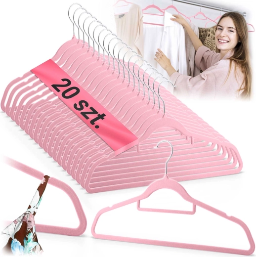 Perchas de terciopelo para ropa 20 uds Massido