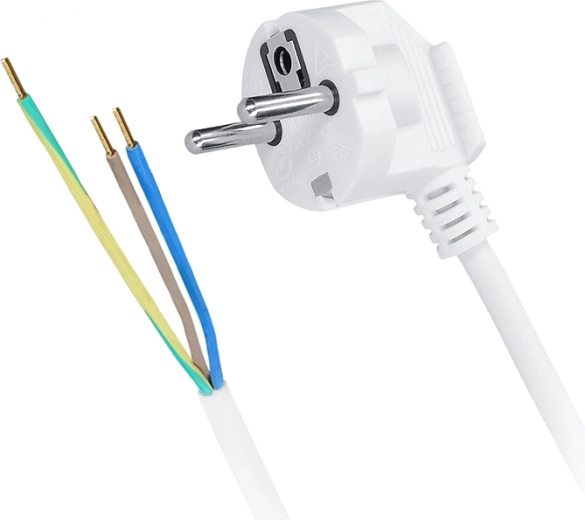 Cable flexo Solight 3× 1,5 mm² blanco 3 m