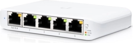 Switch Ubiquiti UniFi con 5 puertos 1GbE