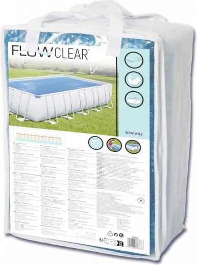 Cubierta solar 703 × 366 cm para piscinas de estructura BESTWAY