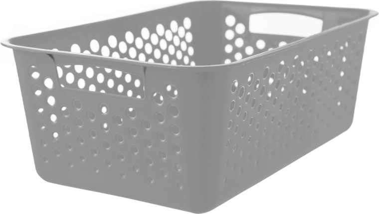 Cesta de almacenamiento Art gris 30 × 20 × 11 cm