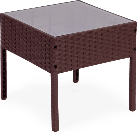 Práctica mesa con vidrio templado