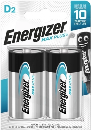 Baterías alcalinas Max Plus D LR20, 2 uds
