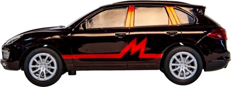 Coche rápido teledirigido con gráficos rojos