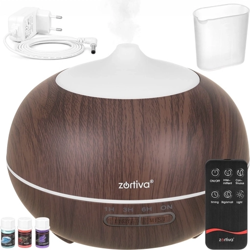 4 en 1: humidificación, aromaterapia, ionización y luz LED