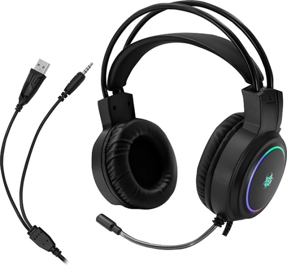 Auriculares gaming Tracer GameZone GZ X1 con iluminación RGB y micrófono