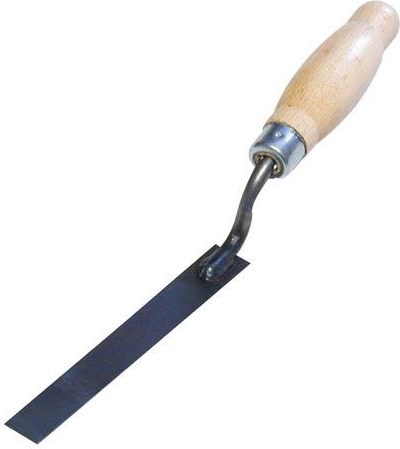 Cuchara de modelado de acero 140 × 20 mm con mango de madera lacado