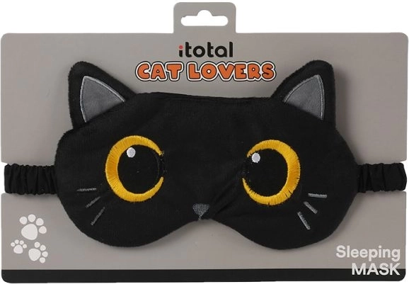 Máscara para dormir con motivo de gato negro