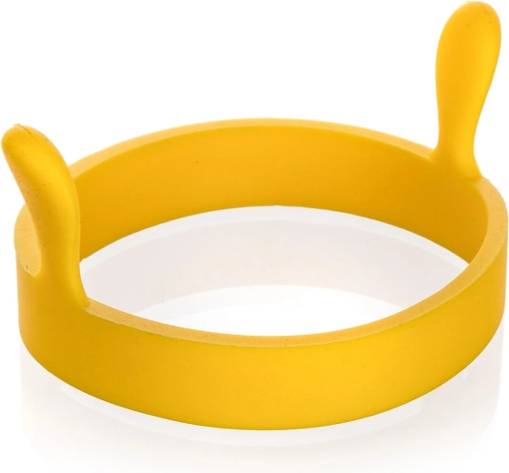 Molde redondo de silicona para huevos y tortitas Culinaria, amarillo