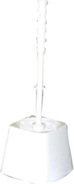 Juego de WC con soporte cuadrado, plástico, cepillo de 7,5 cm