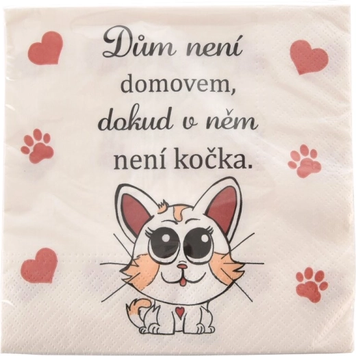 Servilletas Cat home 33 × 33 cm, 20 uds
