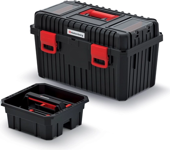 Maletín para herramientas HEAVY con bandeja extraíble, 585 × 360 × 337 mm, negro