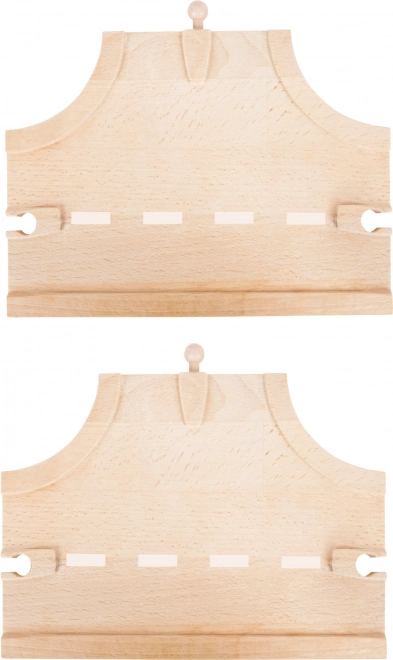 Small foot pista de coches de madera – cruce en T