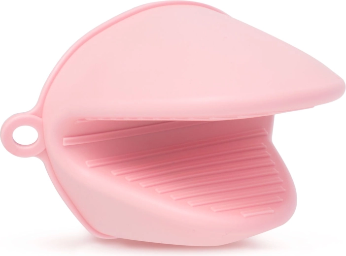Guante de cocina de silicona con forma de rana, rosa