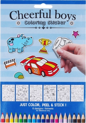 Pegatinas para colorear para chicos