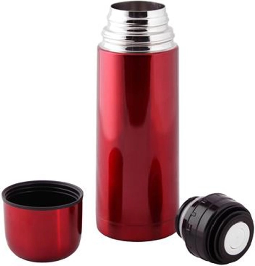 Termo de acero inoxidable con válvula de cierre TORO 500 ml rojo