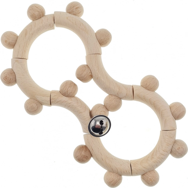 Sonajero de madera con cascabel