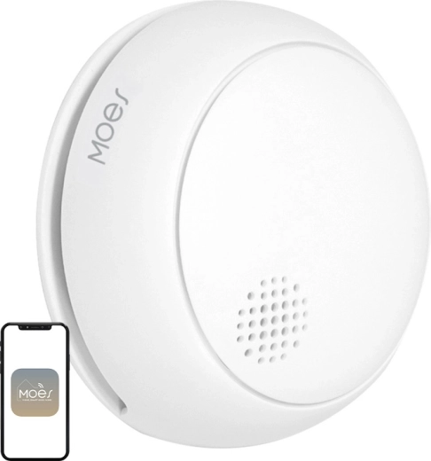 Detector de humo ZigBee Moes con alarma