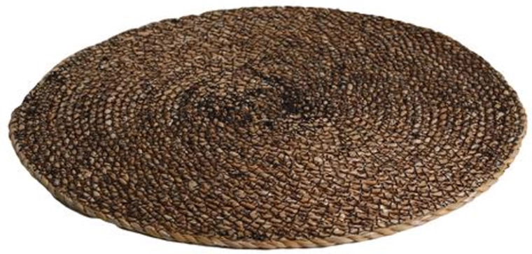 Mantel individual redondo cosido de hierba marina 38 cm
