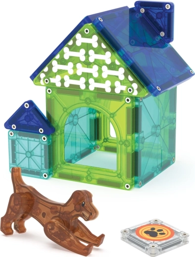 Adorable caseta para perro con figura de perrito
