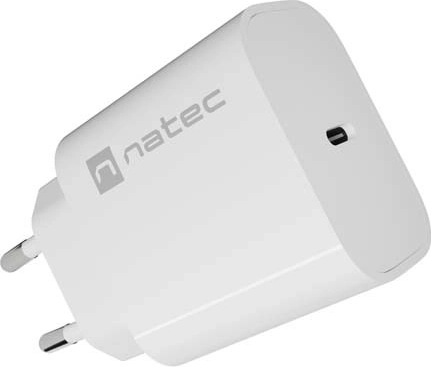 Natec ribera cargador de pared USB‑C 20 W blanco
