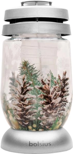 Linterna funeraria Bolsius pino plateado 22 cm - 1 pieza