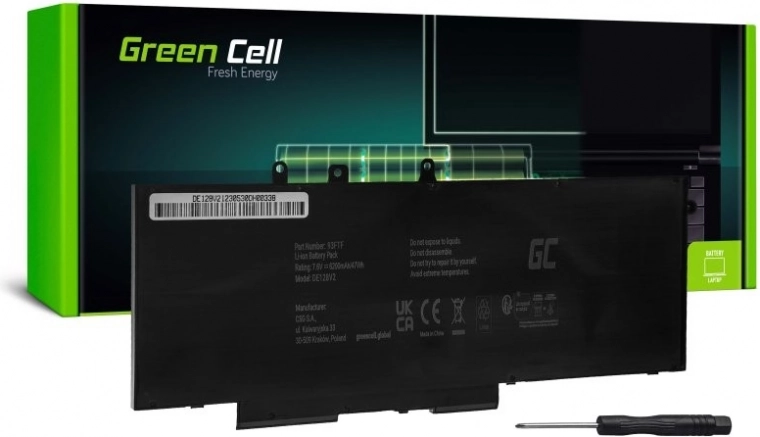 Batería para portátiles Dell Latitude y Precision 7,6 V 6200 mAh – Green Cell