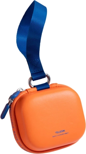 Telesin bolsa mini universal de transporte de EVA para cámaras deportivas naranja