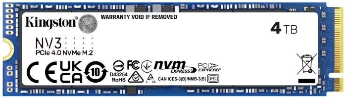 SSD interno Kingston NV3 de 4 TB, M.2 2280, PCIe 4.0 NVMe