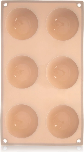 Molde de silicona para hornear semiesferas 28 × 16,5 cm, beige