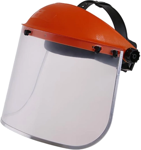Pantalla facial protectora con visor transparente de policarbonato