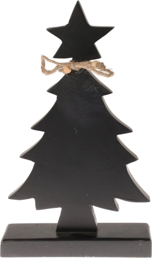 Decoración navideña en forma de árbol de madera de mango con estrella