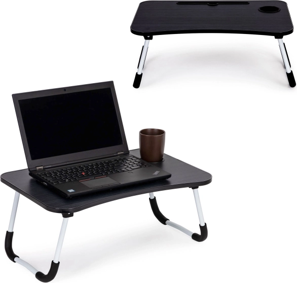 Mesa para portátil para cama 60x40 cm - negra