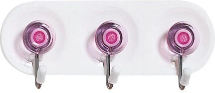 Colgador autoadhesivo con 3 ganchos, plástico y metal, surtido de colores 11 × 4 cm