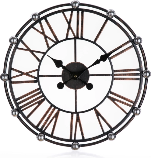 Reloj de pared redondo 50 cm en bronce