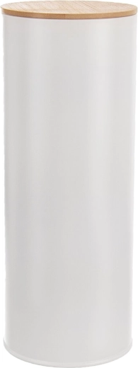 Recipiente metálico para alimentos Orion Whiteline con tapa de bambú, 2,65 l