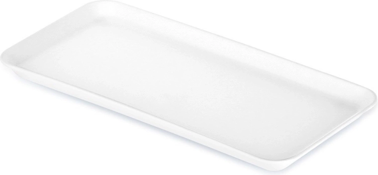 Bandeja de servir rectangular blanca 29,5 × 15 cm
