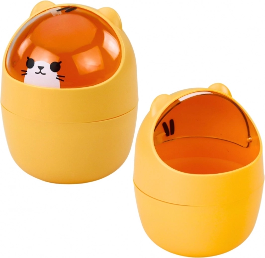 Mini papelera de mesa naranja