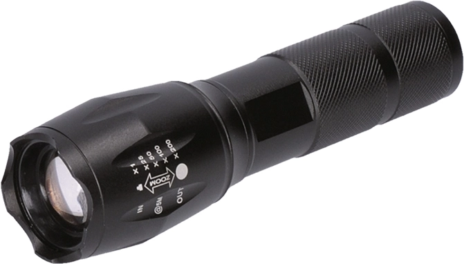 Solight linterna LED recargable 300 lm con diodo Cree, zoom y función de power bank - 1 pieza